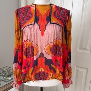 Blank London From Anthropologie Printed Long-Sleeve Floral Blouse -  XS ❤️❤️❤️